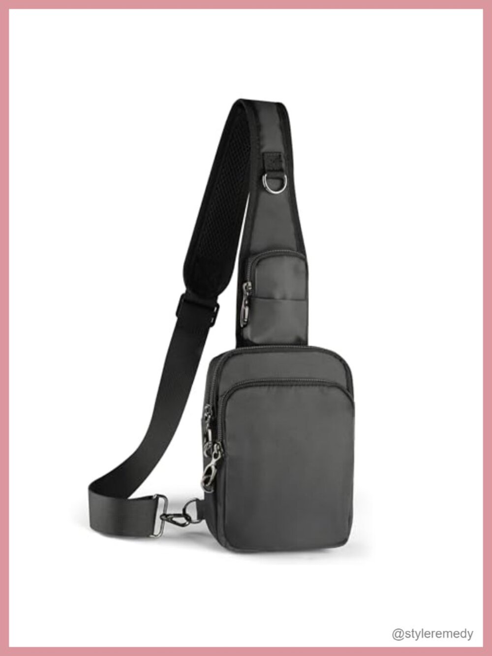 RFID Blocking Anti Theft Crossbody Sling Bag with Zipper Lock Water Resistant